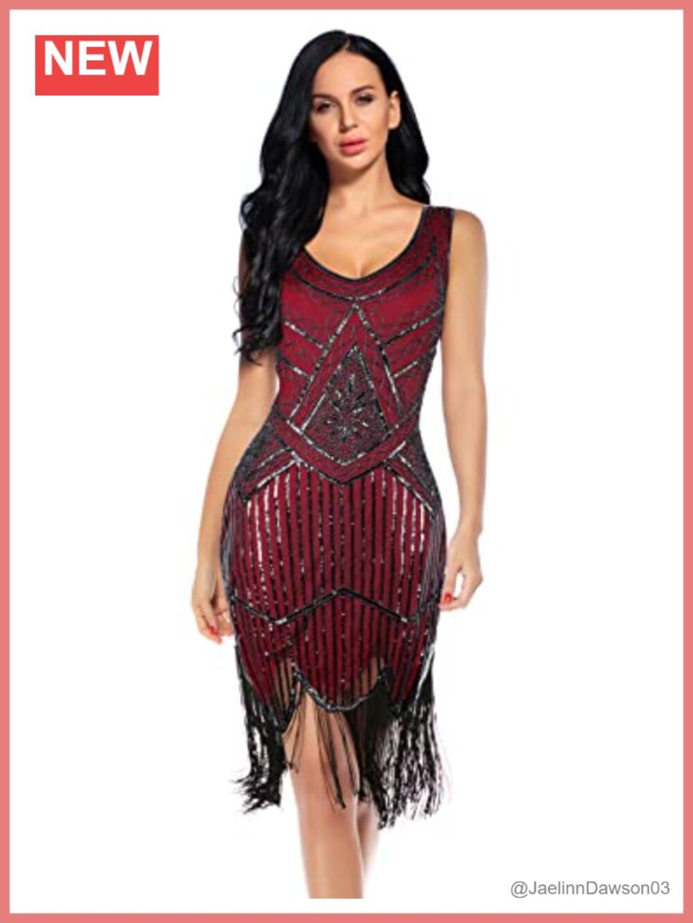 Plus Size 1920s Vintage Sequin Beaded Fringed Flapper Dress Sleeveless